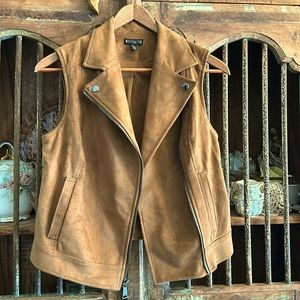 Express Faux Suede Vest XS